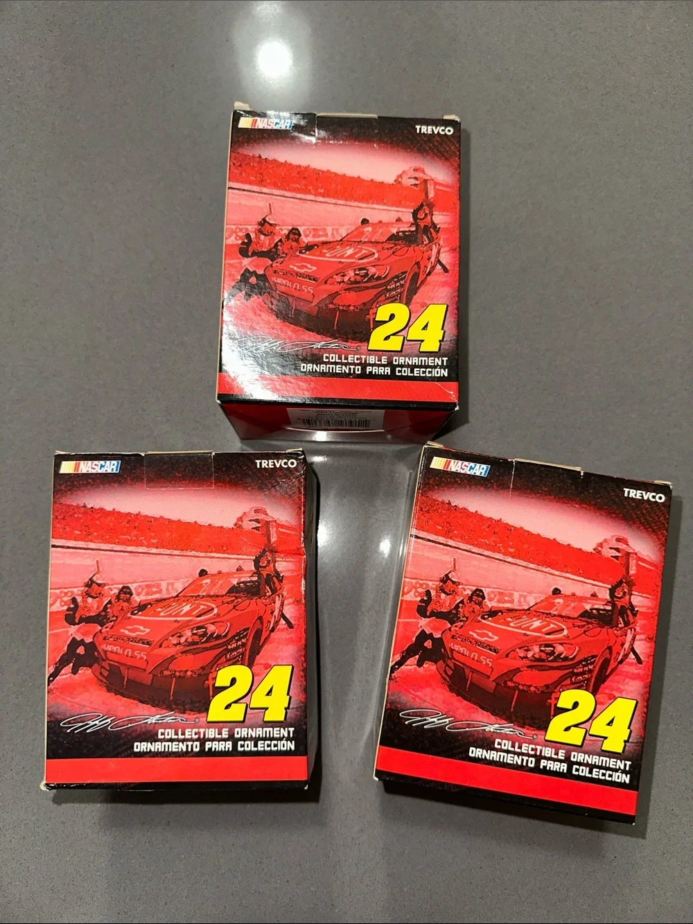 Jeff Gordon #24 Nascar Collectable ornaments 3 pack